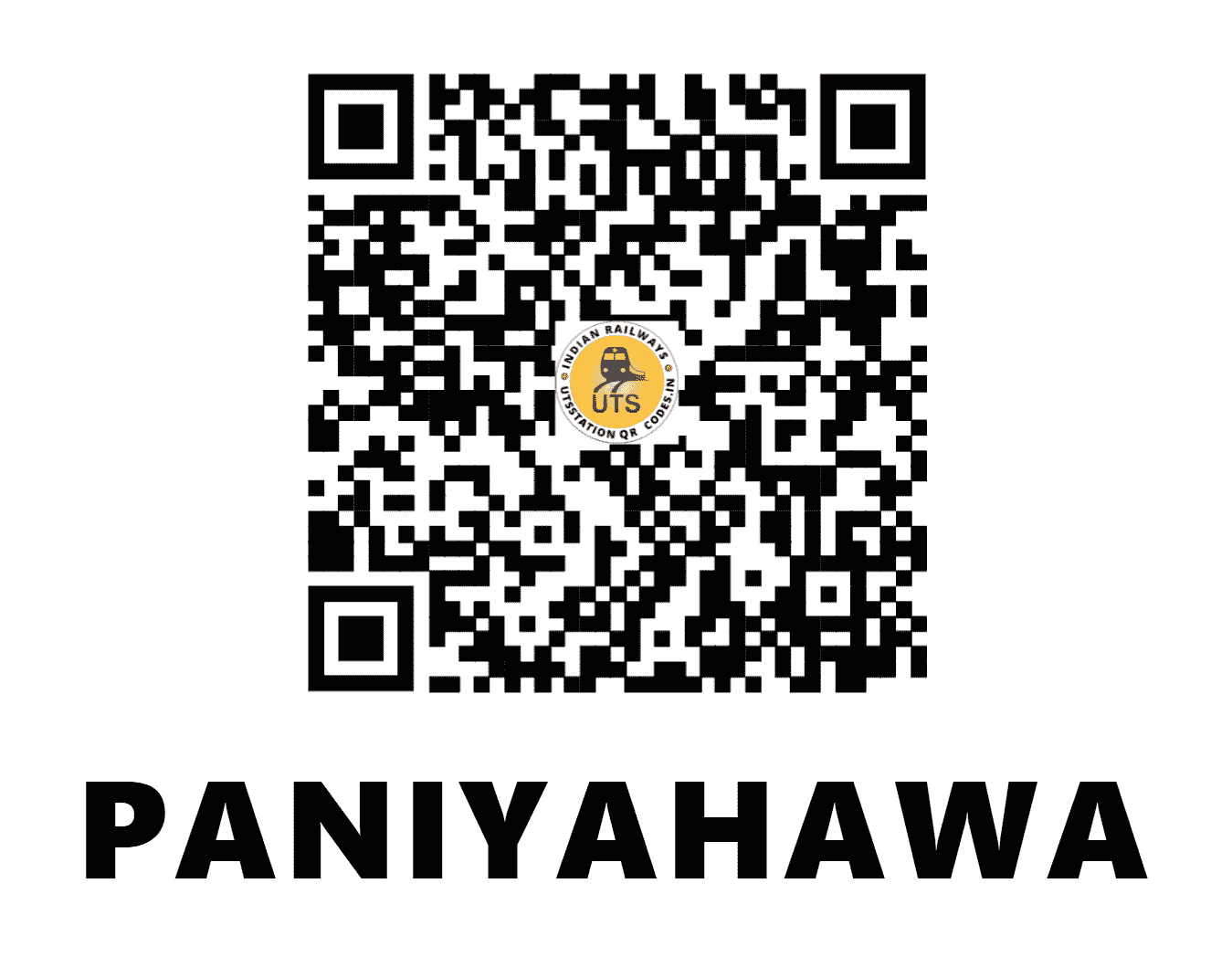UTS QR Code for PANIYAHAWA - PNYA - NE (UTTAR PRADESH)